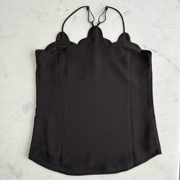 J. Crew Scalloped Cami - black size 00, NWT 🖤 - Picture 3 of 5